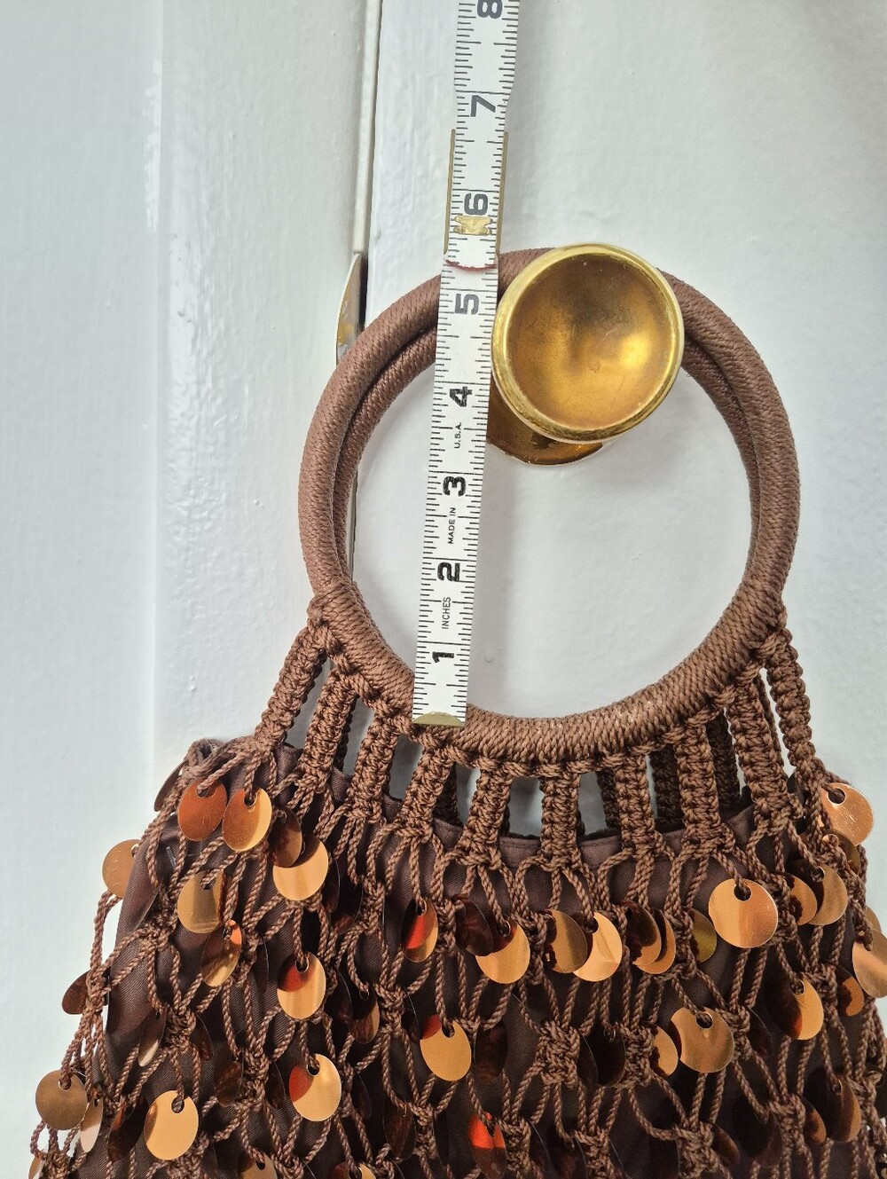 Sequin Crochet Handbag - Picture 7 of 8